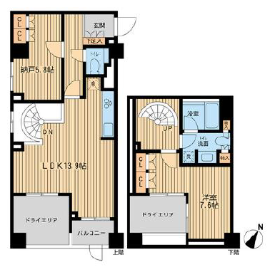 レジデンス三宿106の間取り