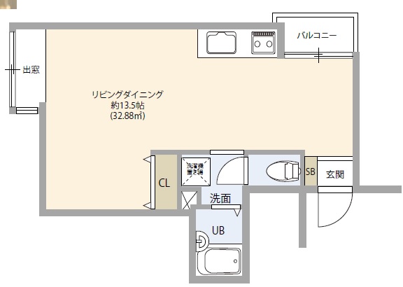 三軒茶屋竹風館103の間取り