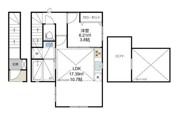 Ｌａ，Ｔｅｒｒａｃｅ代田203の間取り