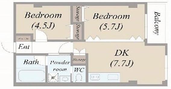 上馬第二コーポラス602の間取り