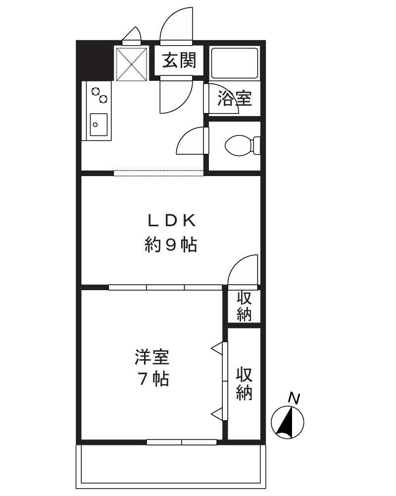 二子田園マンション303の間取り