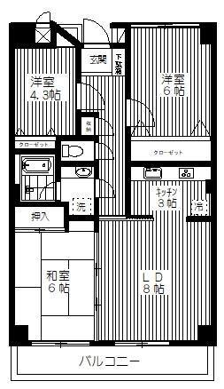 グリーンハイツ世田谷403の間取り