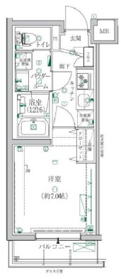 クレイシア都立大学クラッセ301の間取り