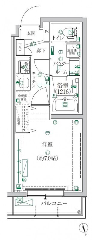 クレイシア都立大学クラッセ204の間取り