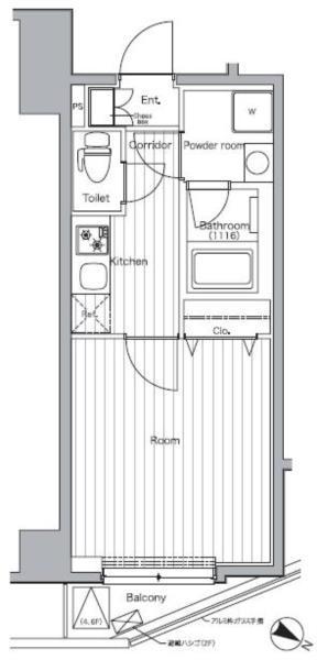 ＰＲＥＭＩＵＭ　ＣＵＢＥ都立大学♯ｍｏ205の間取り