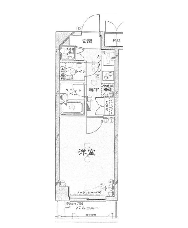 ルーブル都立大学Ⅱ406の間取り