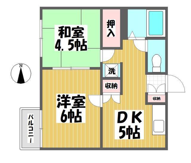 セントラルコート南205の間取り