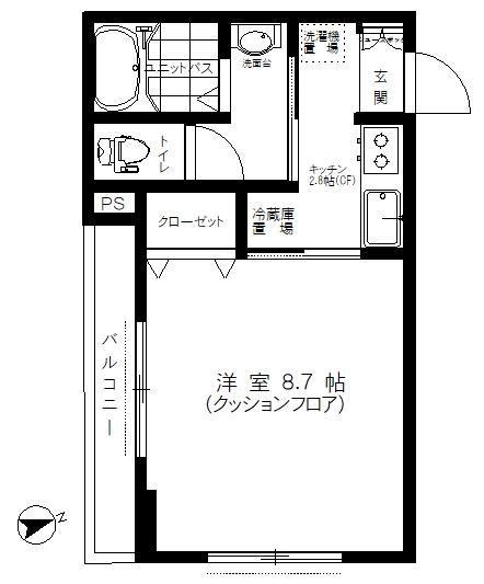 ＲｏｓｅＢｅｌｌ自由ヶ丘102の間取り