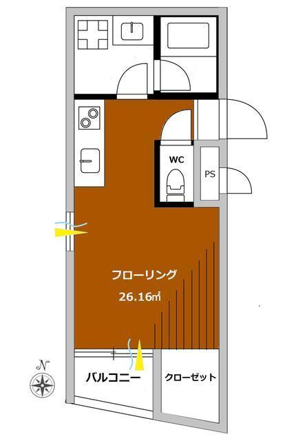 シグマ柿の木坂401の間取り