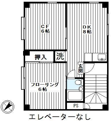 コーポフジ3階の間取り