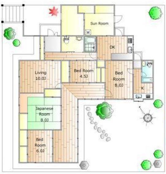 中央町2丁目戸建て-の間取り