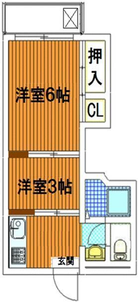 シャレー学芸大カワベ第２3階の間取り