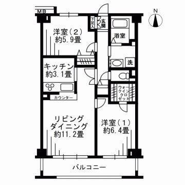 ＳＯＣＩＥＴＹ　ＫＡＫＩＮＯＫＩＺＡＫＡ　ＡＮＮＥＸ603の間取り