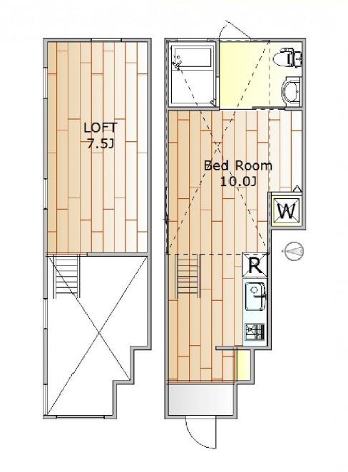 アマランタイン三軒茶屋102の間取り