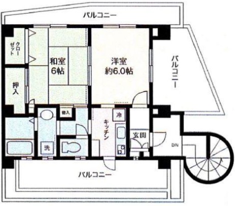 プレッサント学芸大学301の間取り