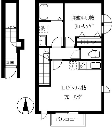 ソレイユ鷹番202の間取り