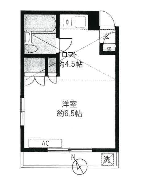 東山コート203の間取り