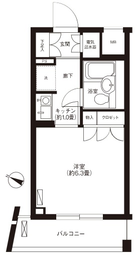 コスモリード駒沢大学303の間取り