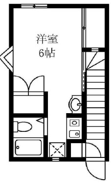 ベルシオン三軒茶屋Ⅱ201の間取り