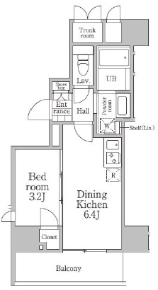 レジディア三軒茶屋Ⅲ0601の間取り