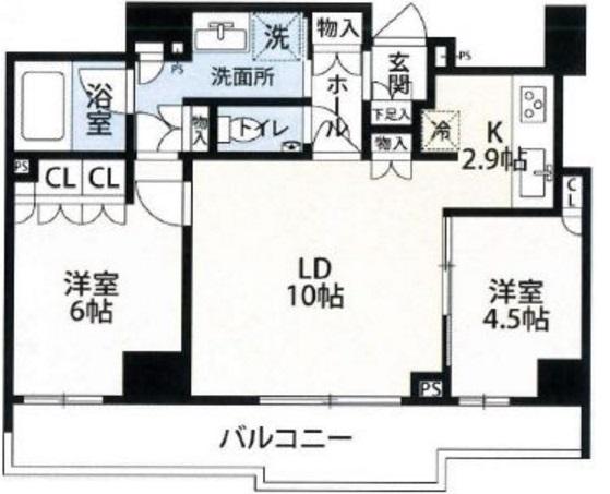 THE パームス渋谷常盤松402の間取り