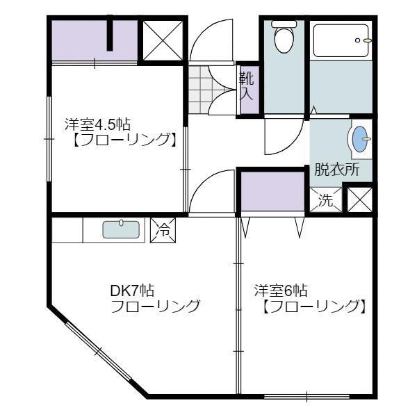 松陰ハイツ106の間取り