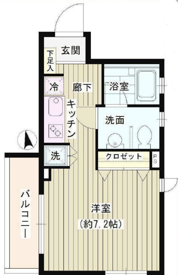 アンシャンテ世田谷201の間取り