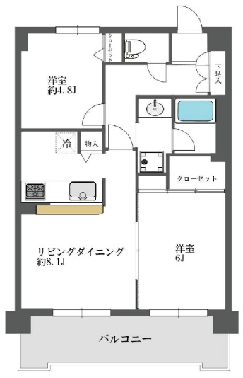 パロス駒場東大前４０２の間取り