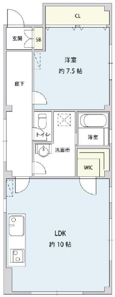 コーポデンII３階の間取り