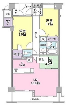 ソアラノーム碑文谷５０４の間取り