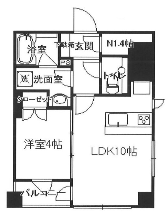 クオリア神南フラッツ405の間取り