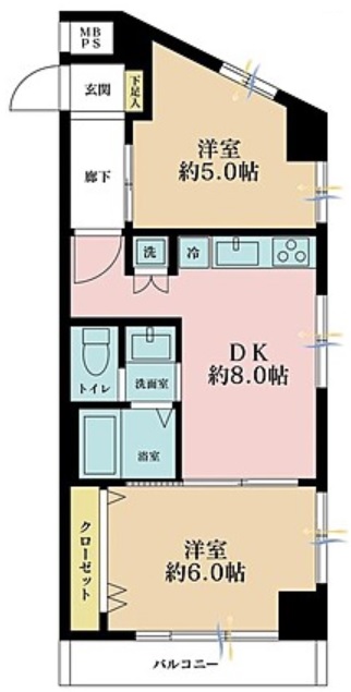 キャッスルマンション青葉台503の間取り