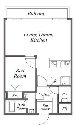 グリーンヒル鷹番310の間取り