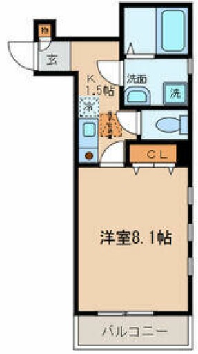 ミッドテラス祐天寺103の間取り