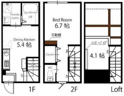 ハーミットクラブハウス学芸大学102の間取り