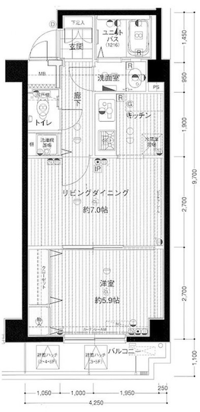 メインステージ広尾403の間取り