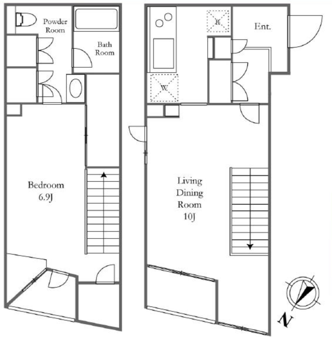 KDXレジデンス三宿203の間取り