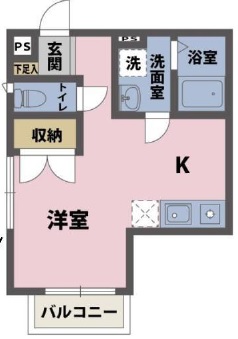 アバンサール下馬203の間取り