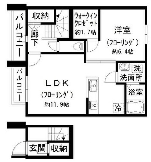アストル学芸大学202の間取り