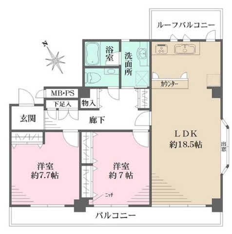 藤和駒場コープII402の間取り