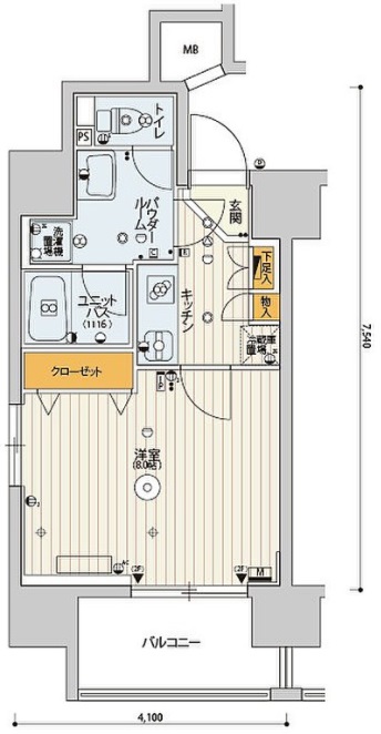 スカイコートパレス駒沢大学1102の間取り