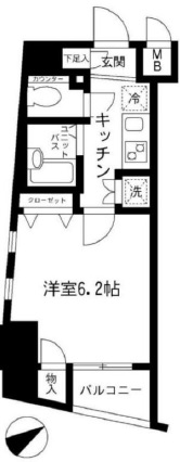 ステージファースト三軒茶屋アジールコートⅡ304の間取り