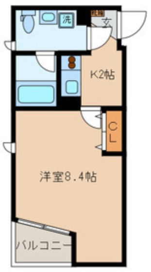 フラット太子堂202の間取り