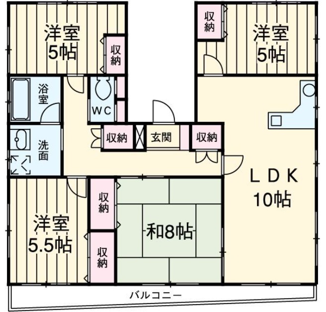 ハマーハイツ3Fの間取り