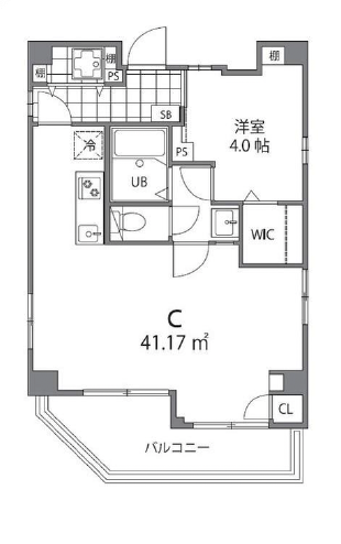 クーカイテラス中目黒801の間取り