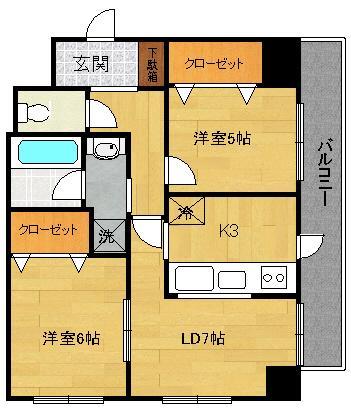 メルベーユ・ルーブ402の間取り