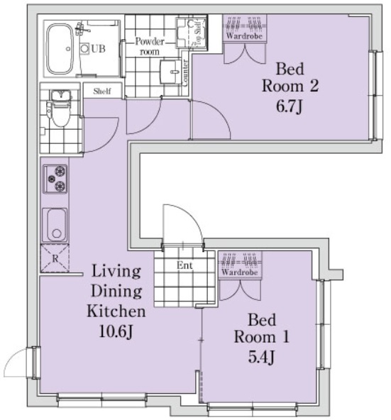 EXAM三軒茶屋II(エクサム三軒茶屋II)401の間取り