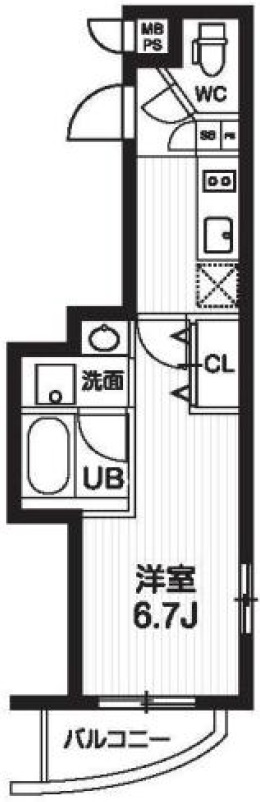 コスモリード目黒花房山401の間取り