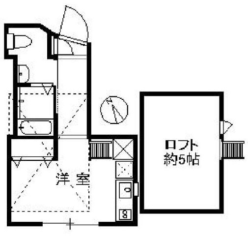 レスク中目黒アパートメント207の間取り