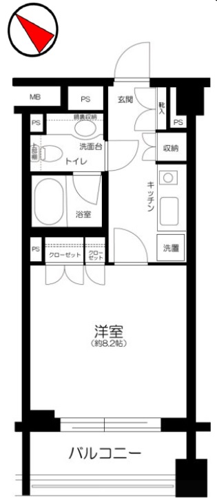 ウィズウィース渋谷神南N棟203の間取り